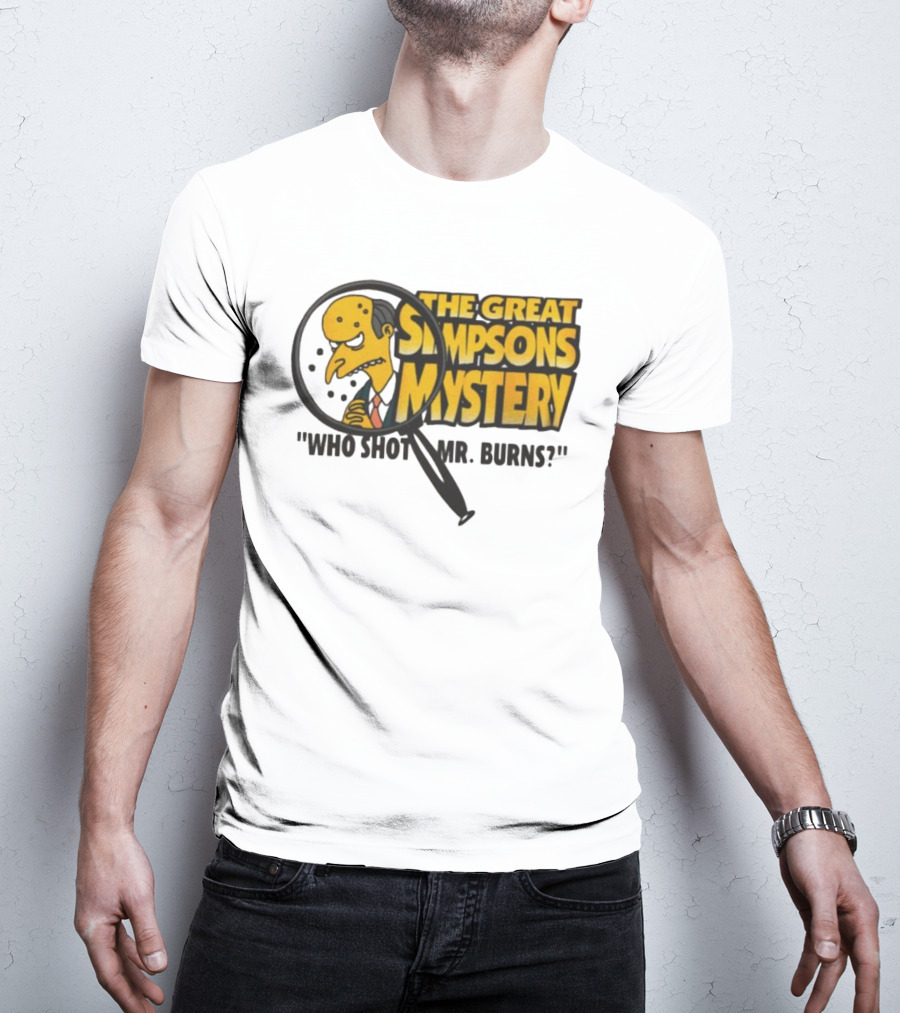 The Great Simpsons Mystery Who Shot Mr. Burns 1995 T-Shirt