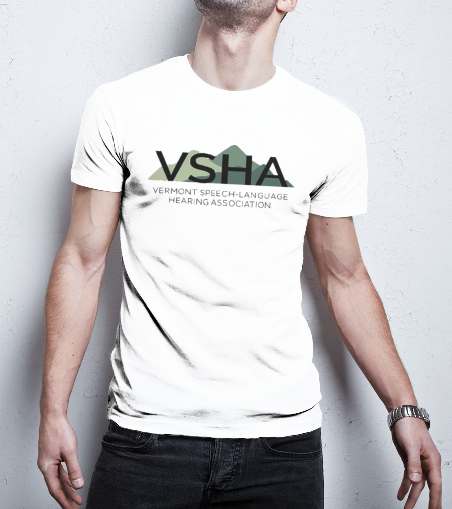 VSHA Vermont Speech-Language Hearing Association Mountain T-Shirt