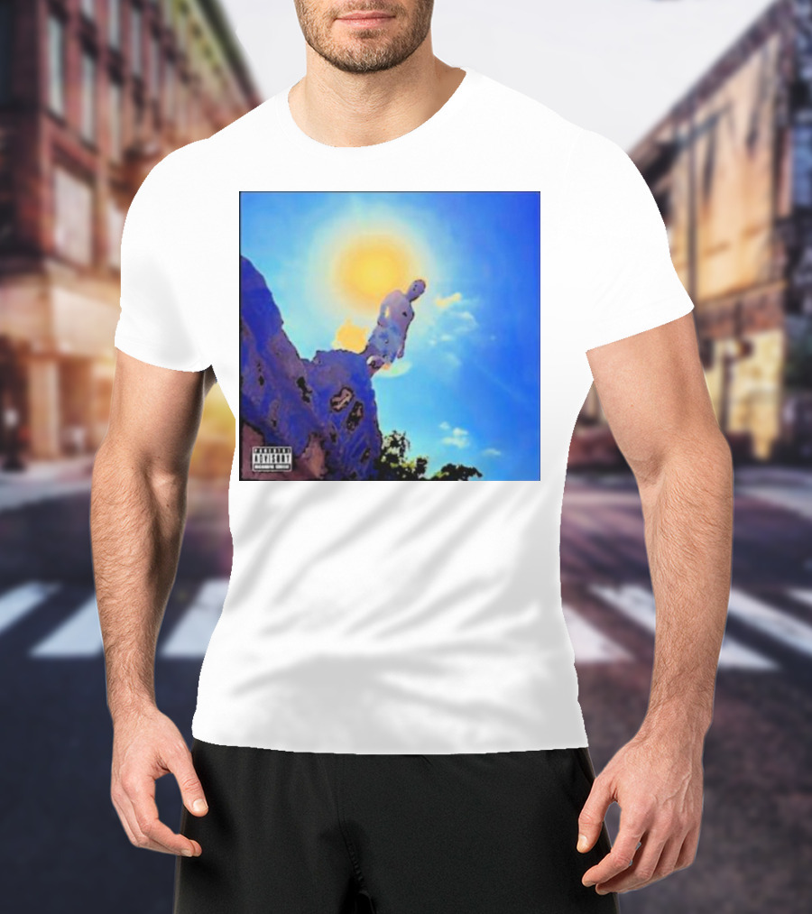 Wagmi Music Images Figure On Cliff With Sun And Clouds Cover T-Shirt