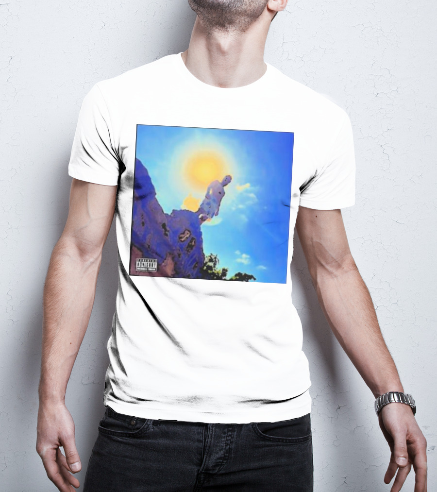 Wagmi Music Images Figure On Cliff With Sun And Clouds Cover T-Shirt