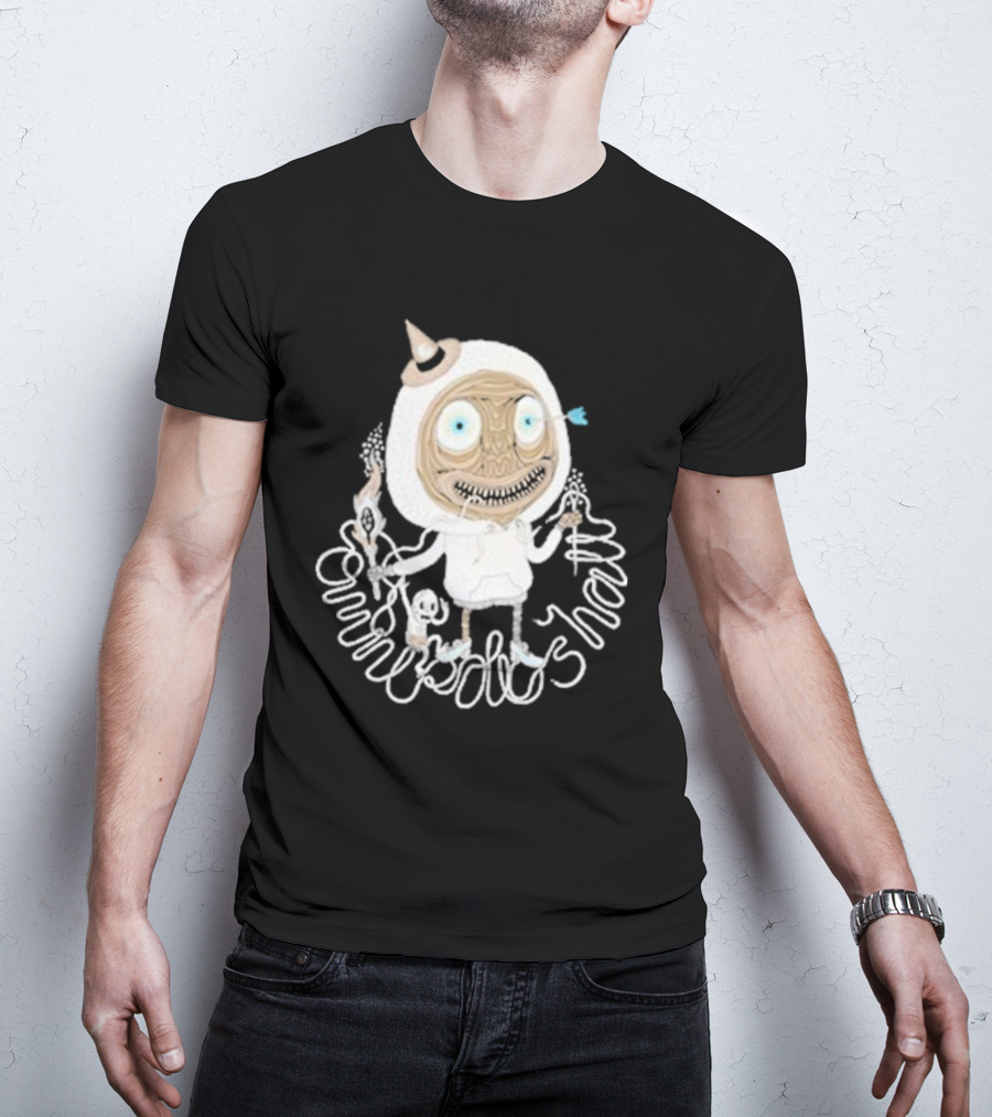 Omnipollos Shast Mr Teeth Alien Mask And Wand Character T-Shirt
