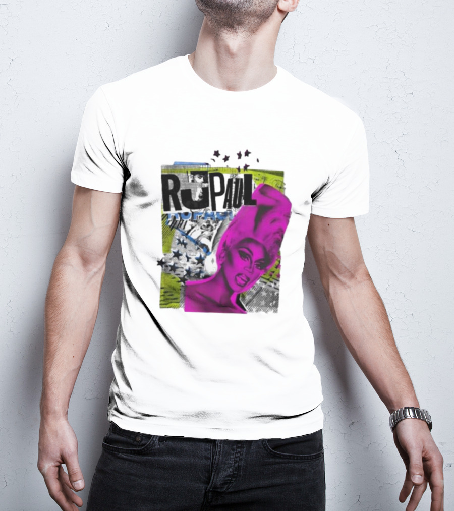Rupaul Star Power Glam Pop Art Collage T-Shirt