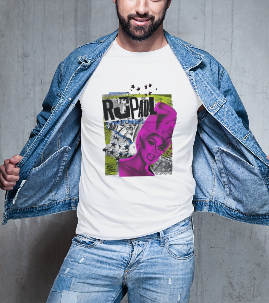 Rupaul Star Power Glam Pop Art Collage T-Shirt