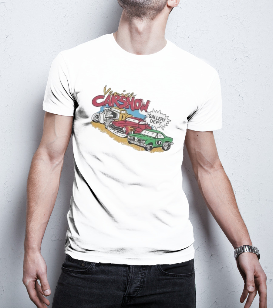 Venice Car Show Gallery Dept Vintage Cars Racing T-Shirt