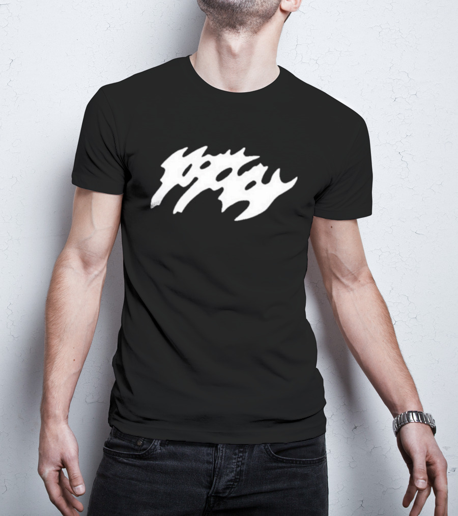 Poppy Updates Distorted Text T-Shirt