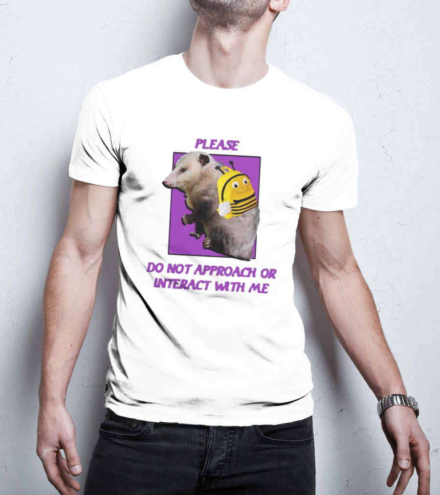 Possumcore Please Do Not Approach Or Interact With Me Bee Backpack T-Shirt