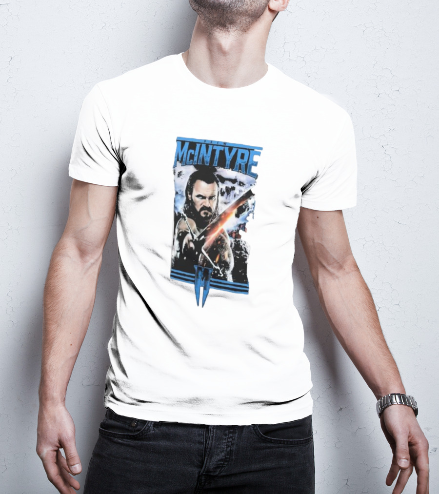 Drew McIntyre Clash Warrior With Sword And Determined Gaze T-Shirt