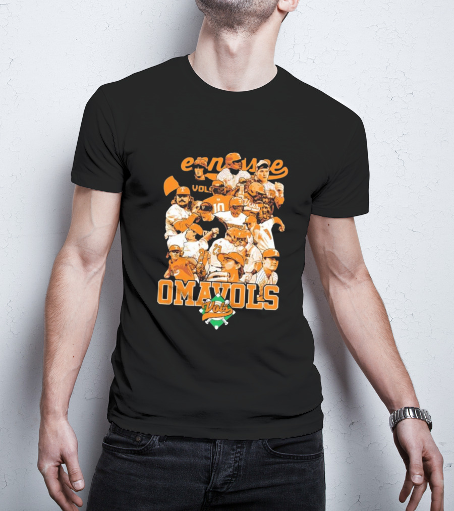 Tennessee Volunteers Omavols Baseball Players Collage T-Shirt