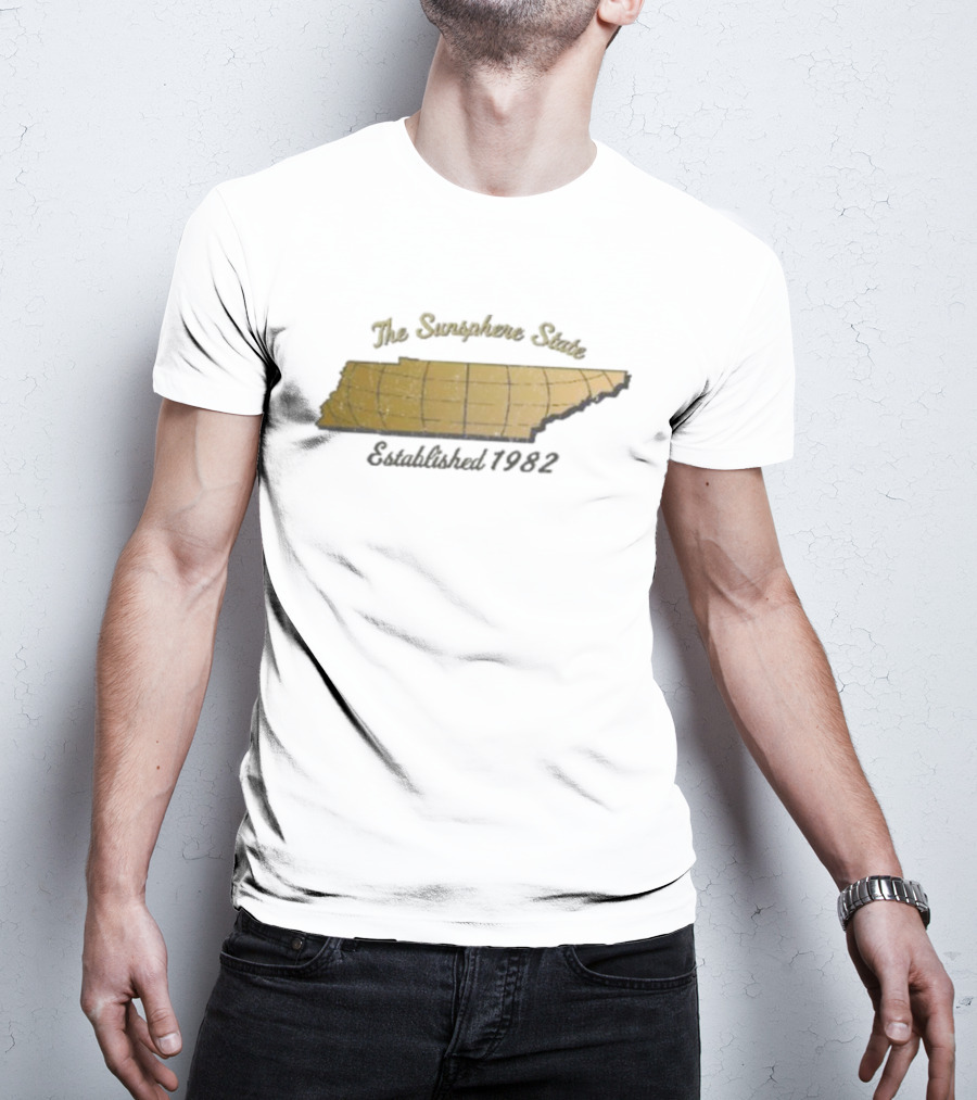 The Sunsphere State Tennessee Map Established 1982 T-Shirt