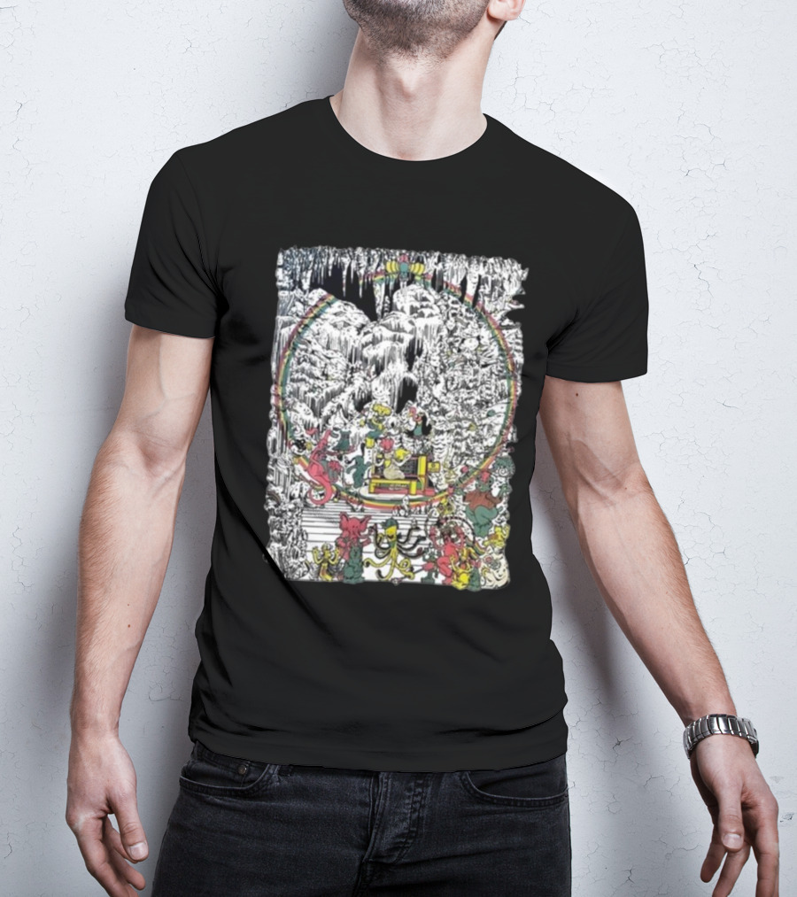Brian Blomerth Sprinkle’s Glow Mineralogy Psychedelic Cavern Creatures And Vibrant Cosmic Scenes T-Shirt