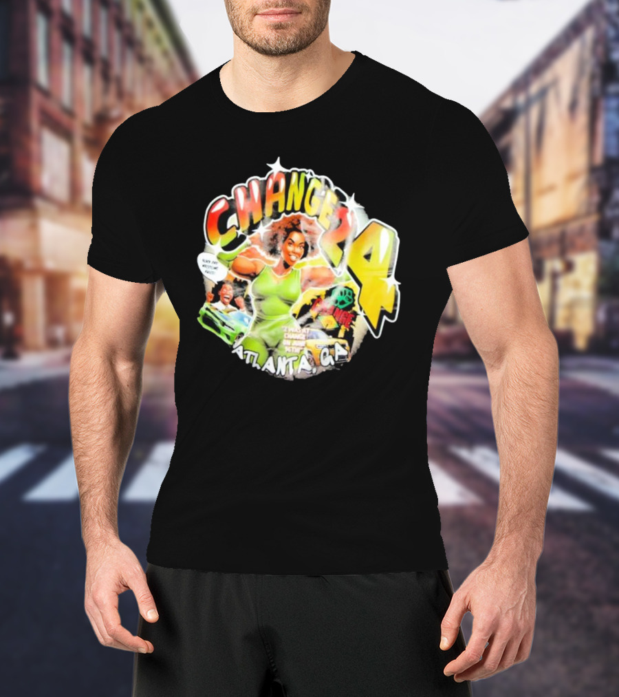 Change 24 Atlanta GA June 16th Black Pro Wrestling Rules T-Shirt