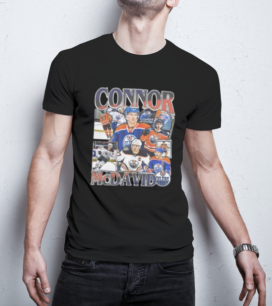 Connor McDavid Edmonton Oilers MVP Player 97 Hockey Images T-Shirt