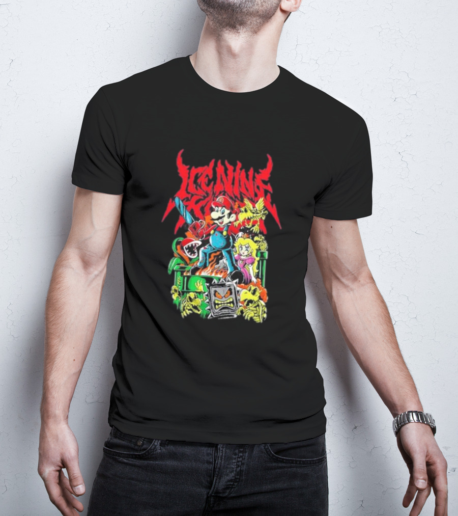 Ice Nine Kills Party Of Darkness Mario Horror Mashup T-Shirt