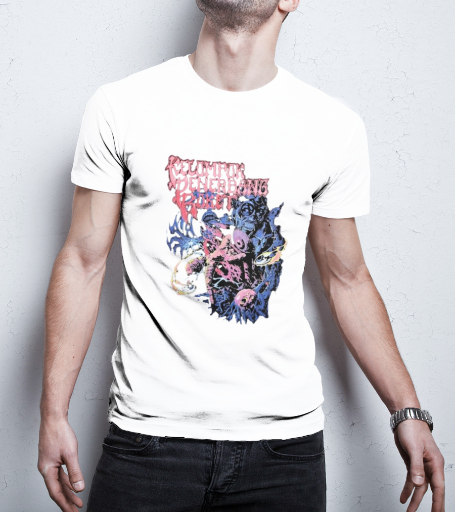 Kelompok Penerbang Roket Space Rage Psychedelic Monster T-Shirt