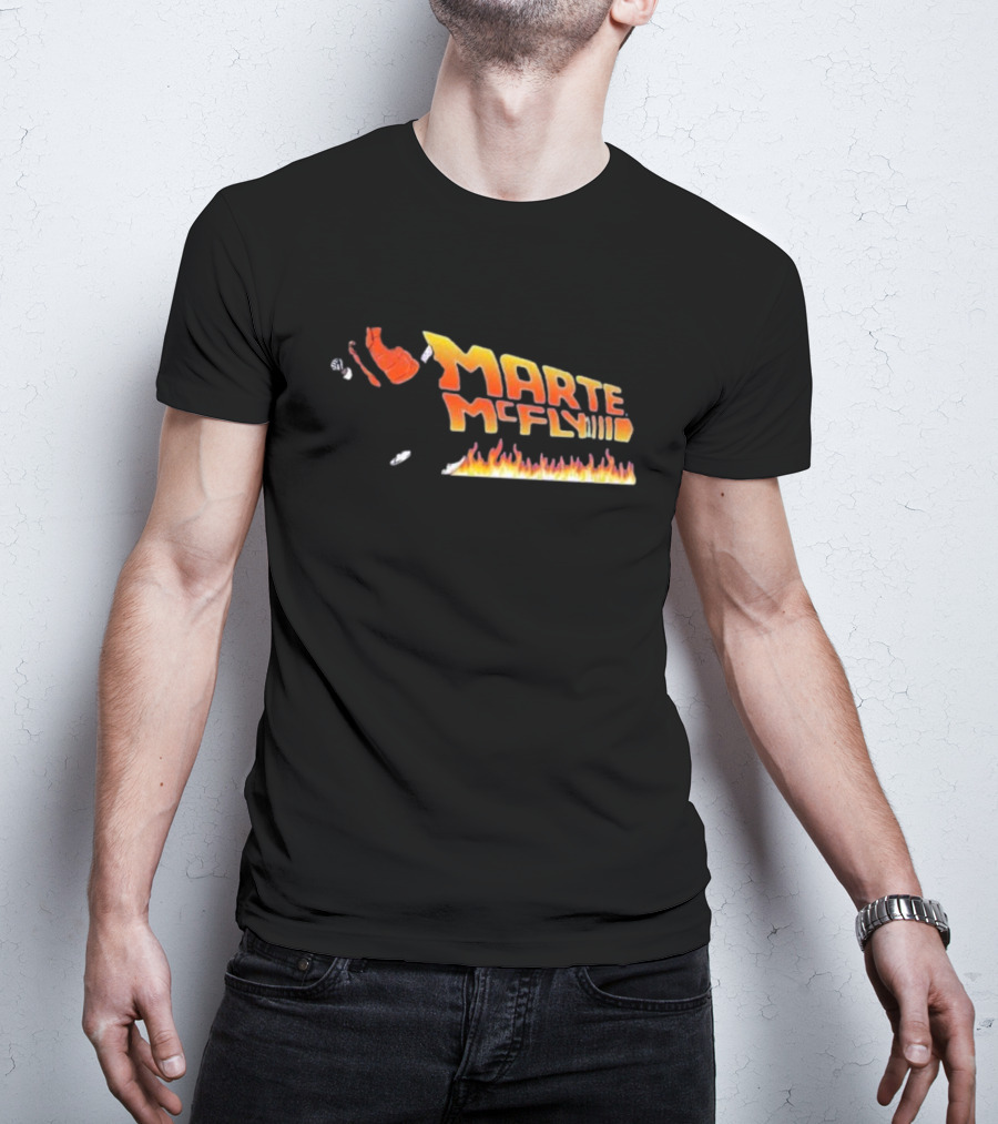 Marte McFly Fire Player Retro Flame T-Shirt