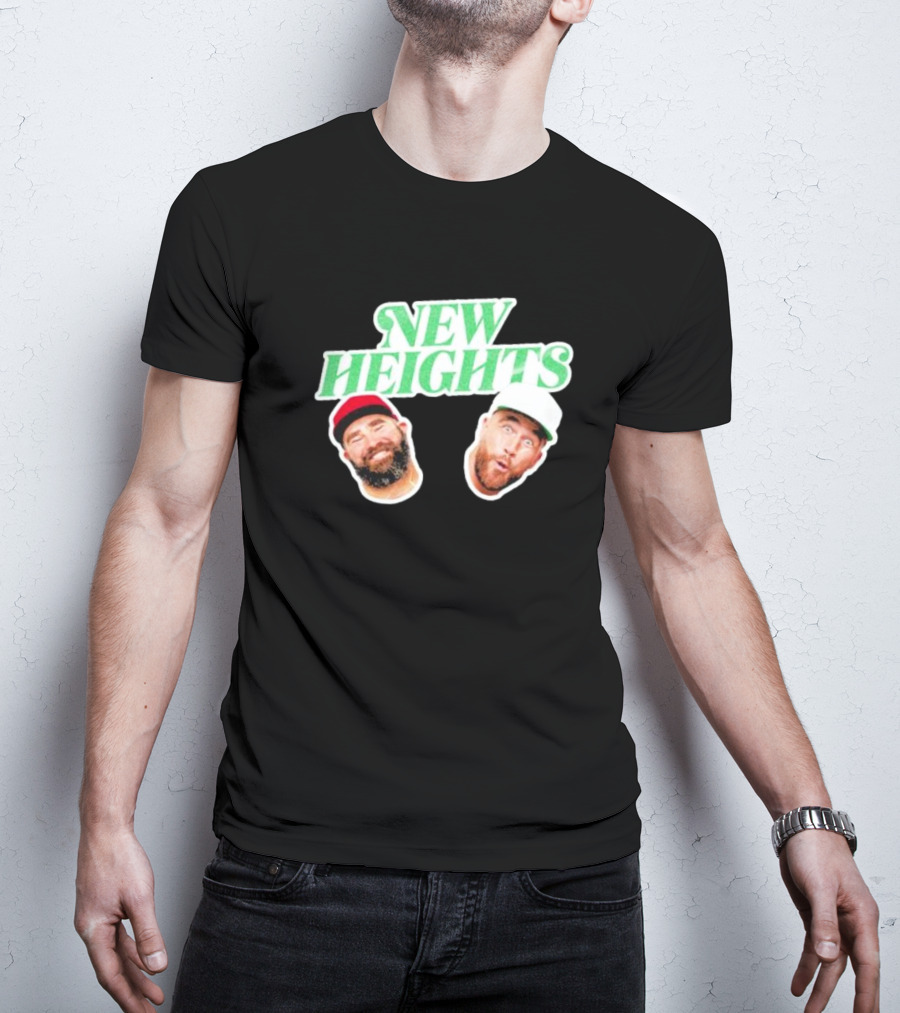 New Heights Jason And Travis Kelce Faces T-Shirt