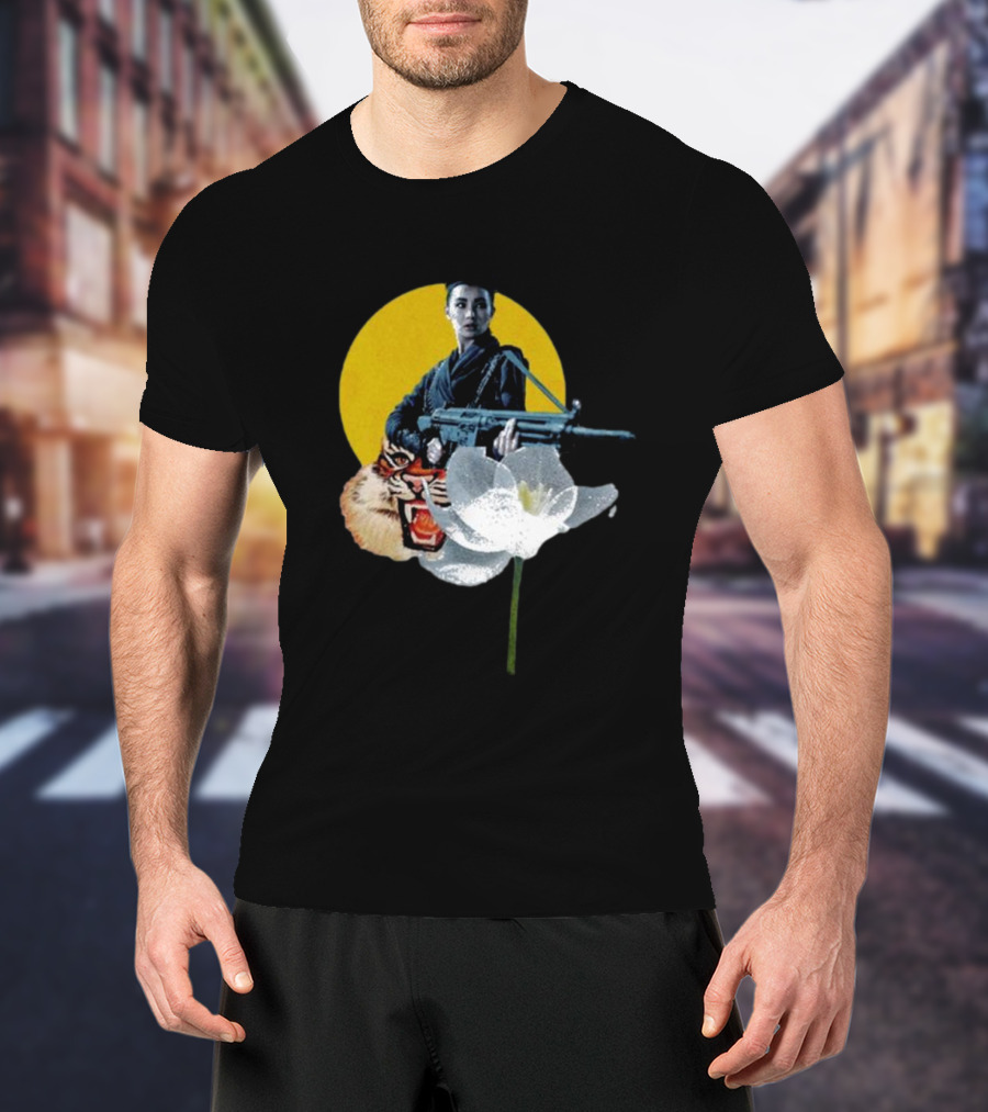 Osd 277 The Arms Of A Warrior With Tiger Flower Emblem T-Shirt
