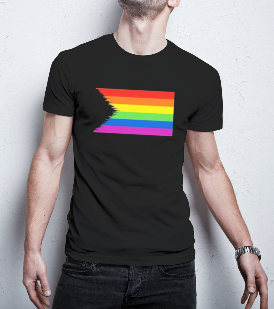 Pride Restored Flag Distorted Rainbow Bands T-Shirt