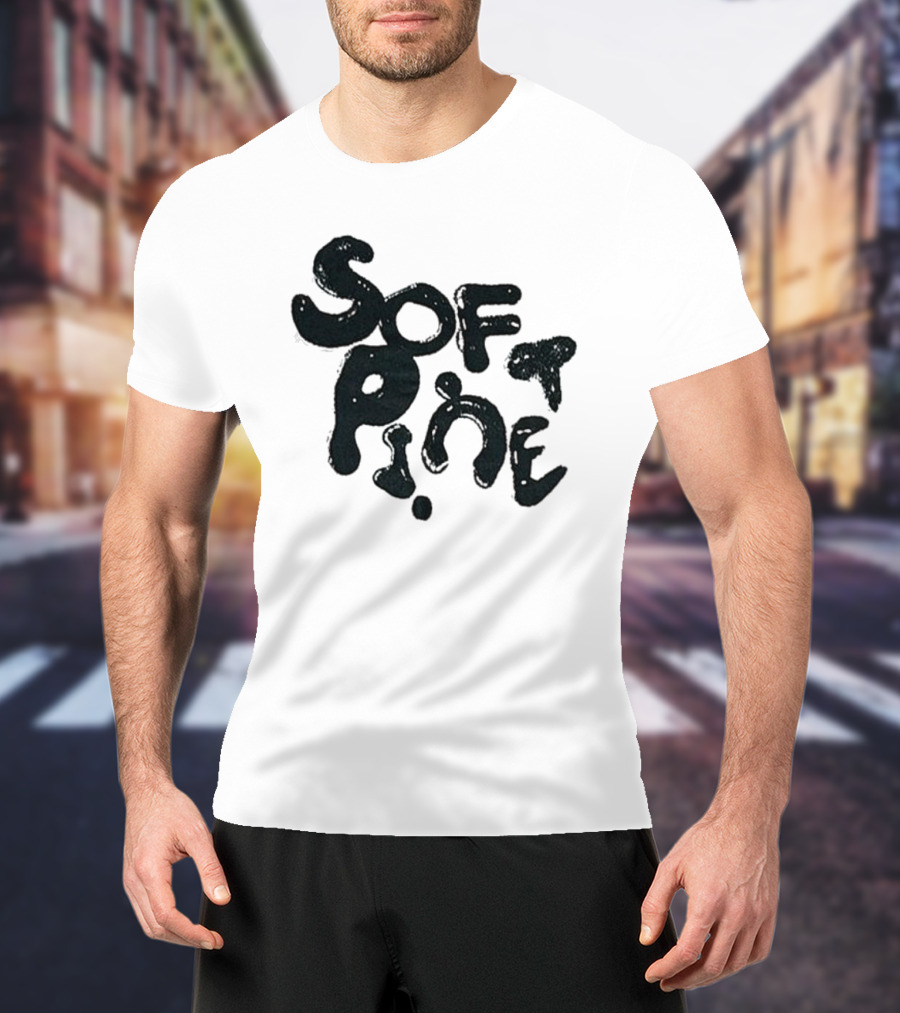 Soft Pine Logo Dark Green Text T-Shirt