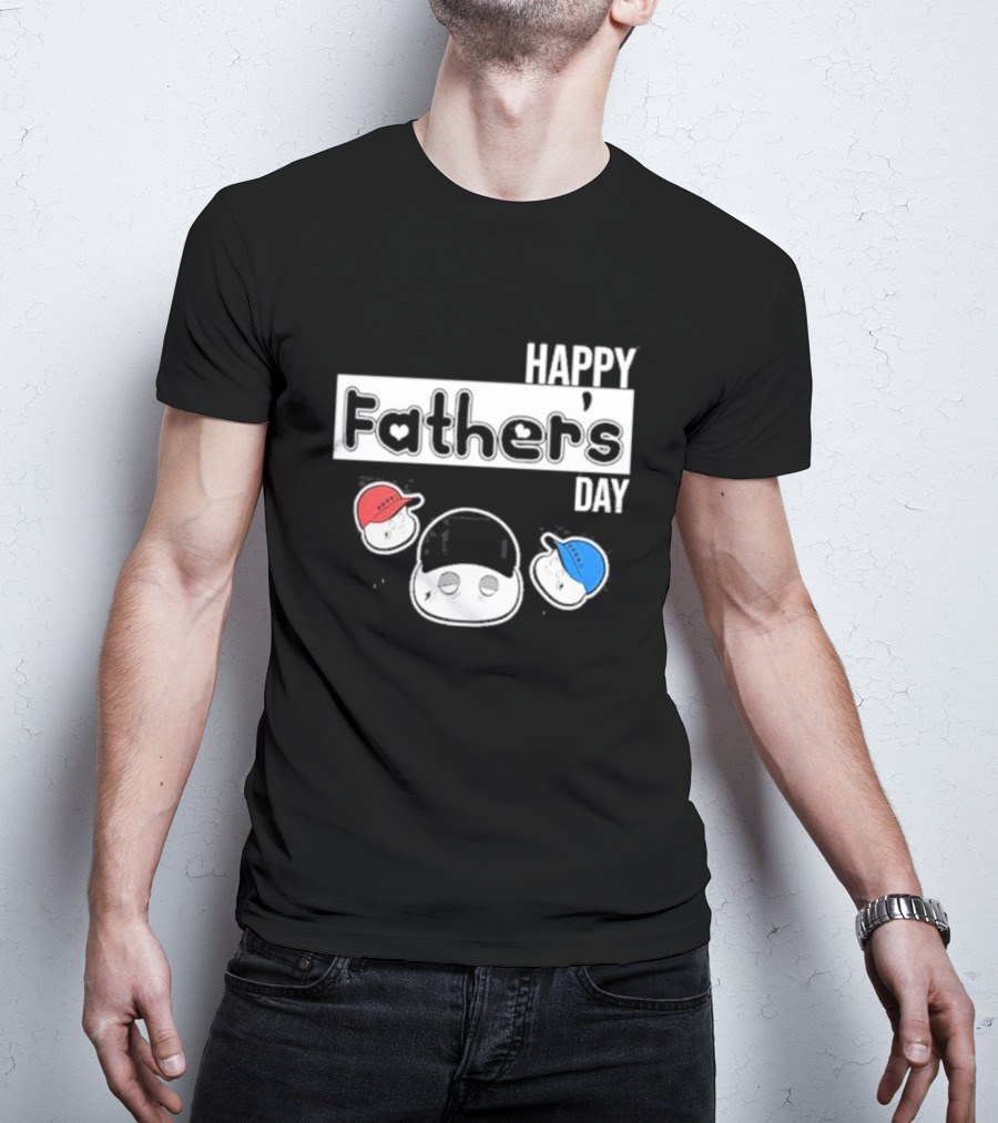 Metokur Happy Father’s Day With Cartoon Faces And Hats T-Shirt