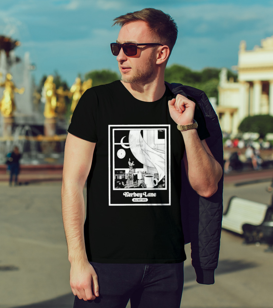 Kerbey Lane All Day Cafe Night Window Scene T-Shirt