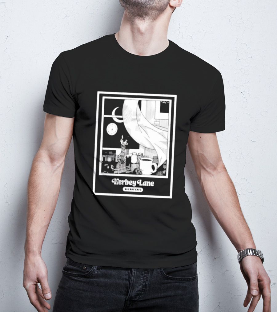 Kerbey Lane All Day Cafe Night Window Scene T-Shirt