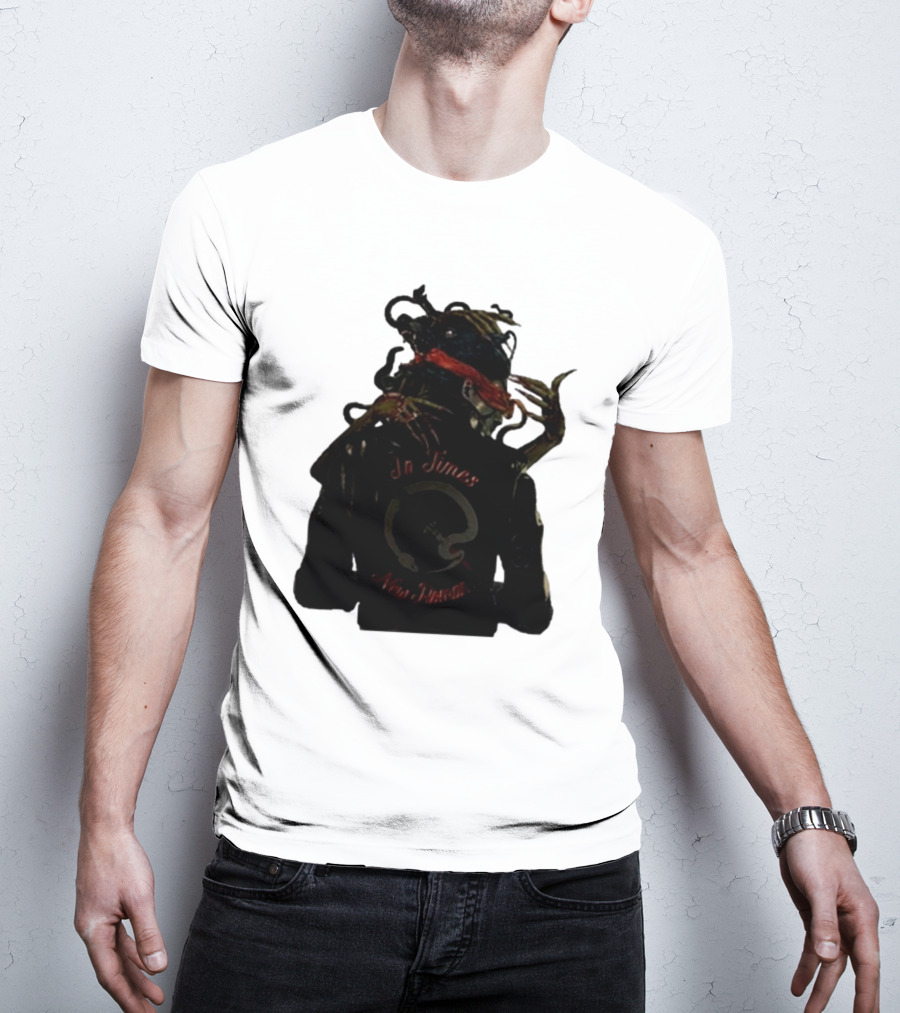 QOTSA In Times New Roman Blindfolded Figure With Entangled Hands T-Shirt