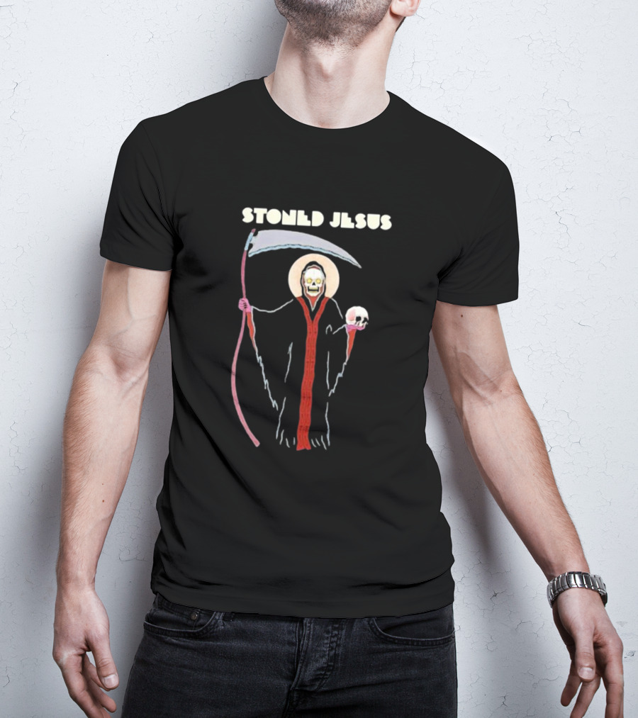 Stoned Jesus The Harvest Grim Reaper Bones T-Shirt