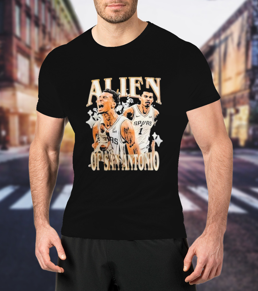 Alien Of San Antonio Spurs Basketball Star T-Shirt