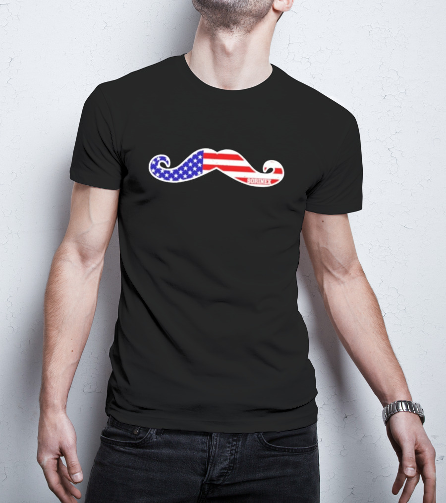 American Flag Mustache Sorinex T-Shirt
