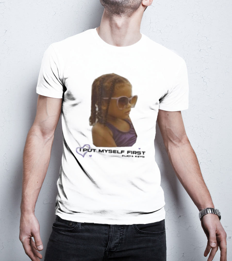 I PUT MYSELF FIRST Keys Affirmations Kid Sunglasses T-Shirt