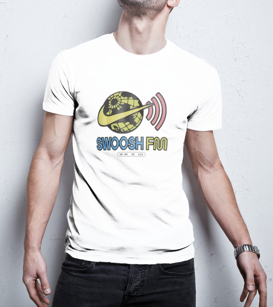 Niike Sportswear Max90 Swoosh FM We're On Air Global Broadcast Signal T-Shirt