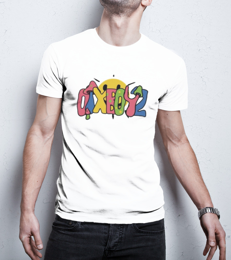 Otxboyz Microdose Smiley Face Psychedelic Bubble Letters T-Shirt