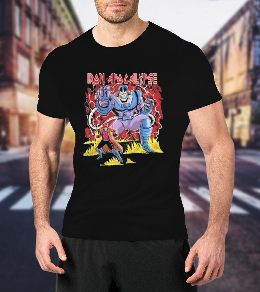 Iron Apocalypse Puppet Control Apocalypse With Character In Red Cloak T-Shirt