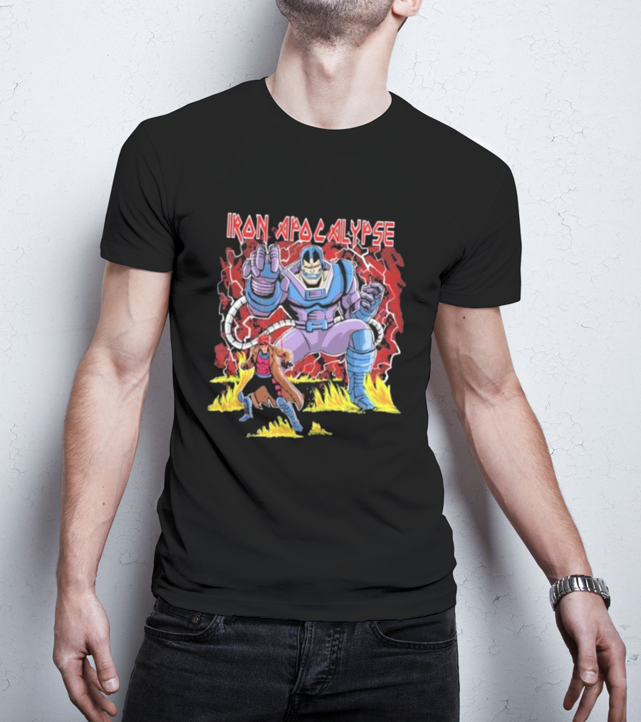 Iron Apocalypse Puppet Control Apocalypse With Character In Red Cloak T-Shirt