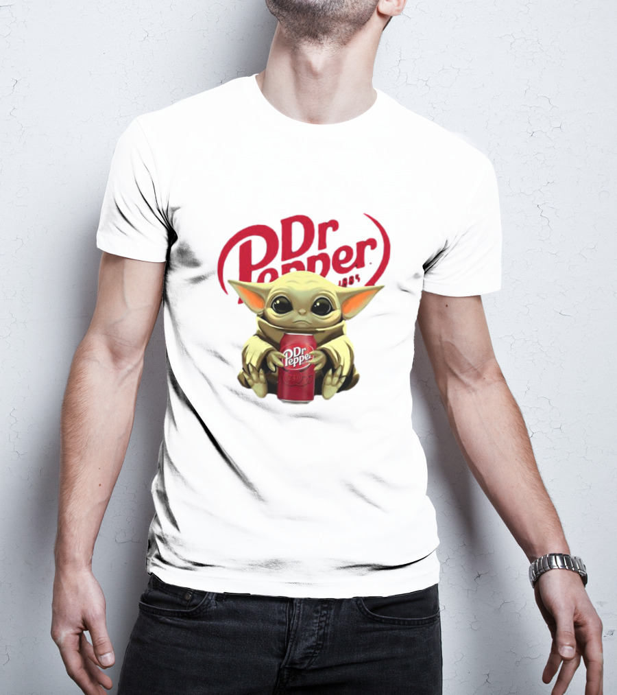 Dr Pepper Baby Yoda Holding Can Retro 1885 T-Shirt