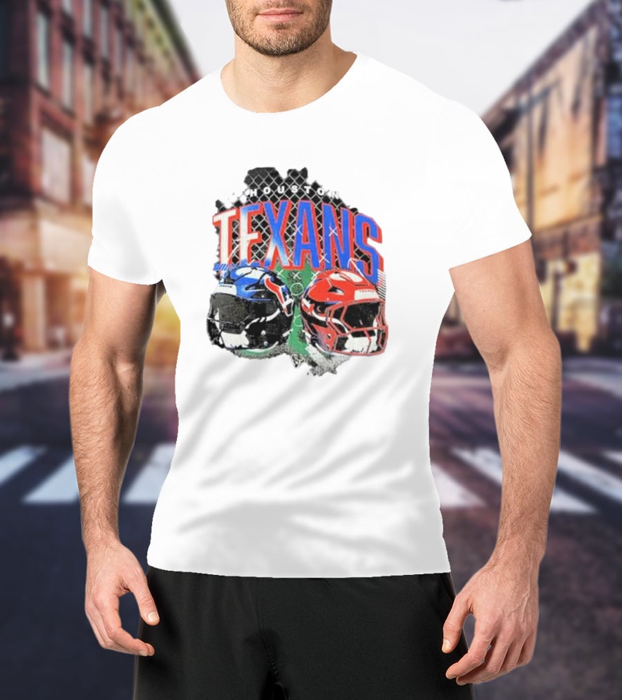 Houston Texans Helmets Football Gridiron T-Shirt