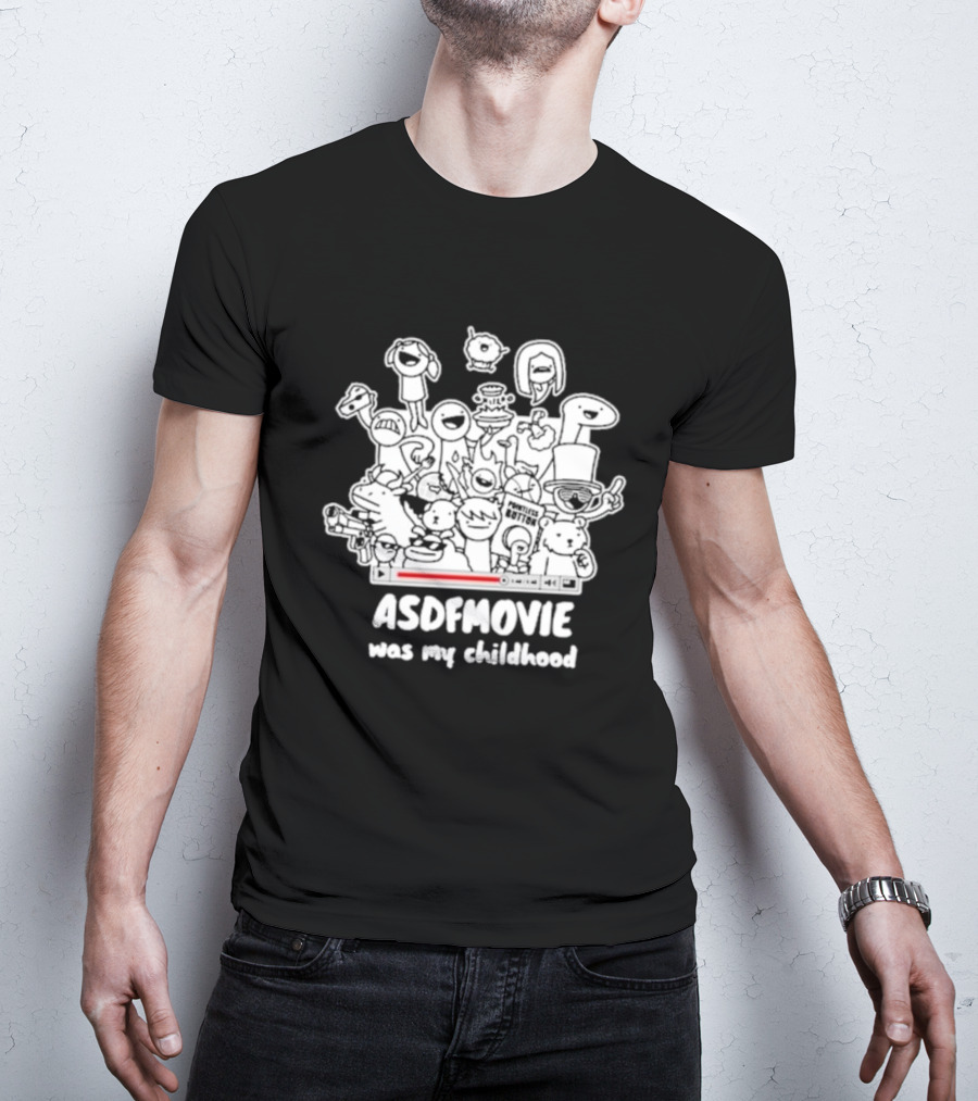 Sharkrobot ASDFMovie Characters Nostalgia Childhood Collection T-Shirt