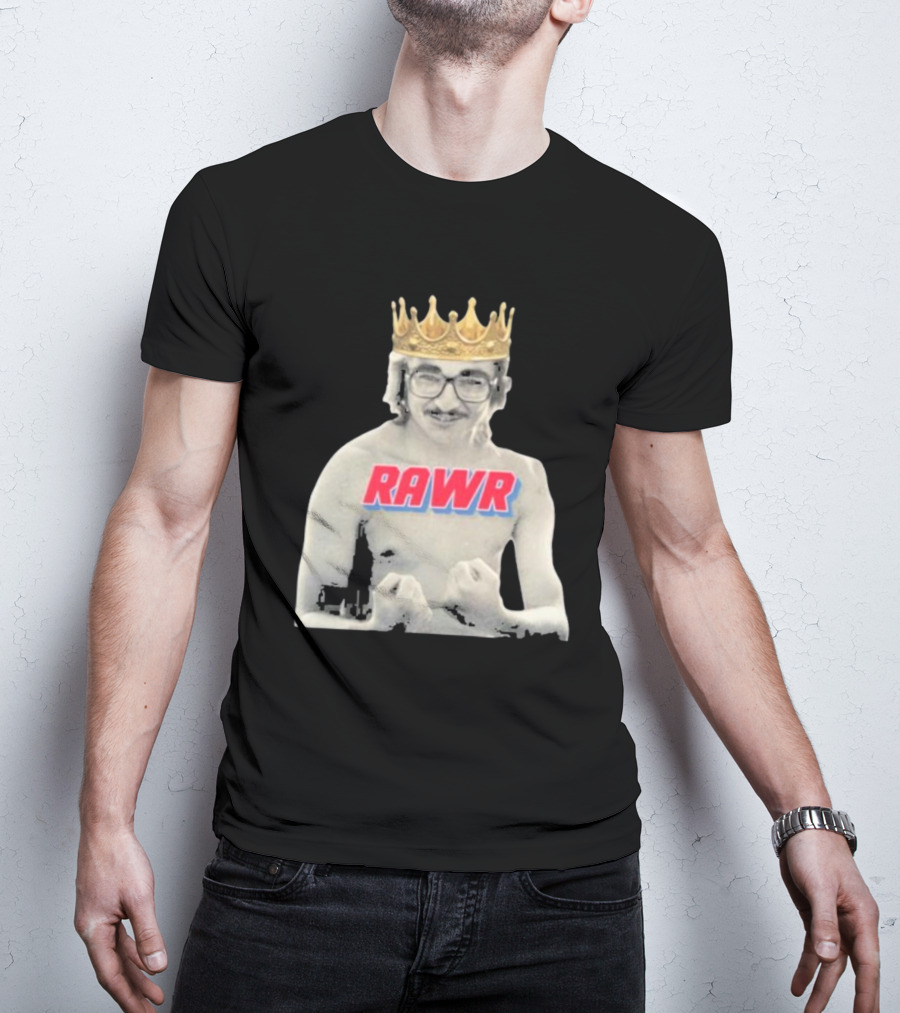 RAWR Young Greg Cote Wearing Crown T-Shirt