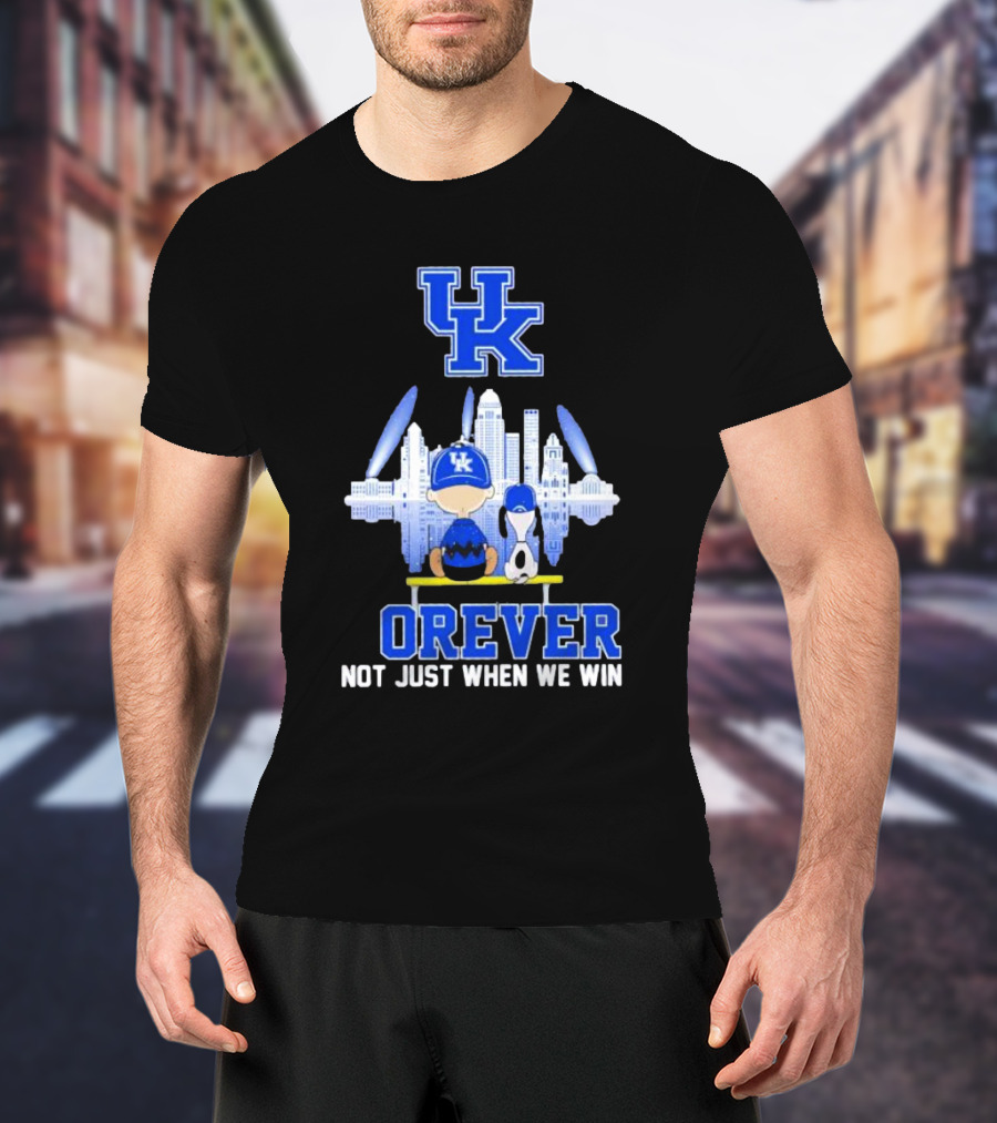 Snoopy And Charlie Brown UK Wildcats Forever Not Just When We Win T-Shirt