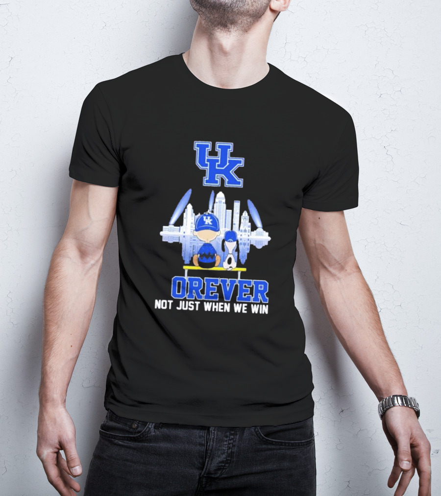 Snoopy And Charlie Brown UK Wildcats Forever Not Just When We Win T-Shirt