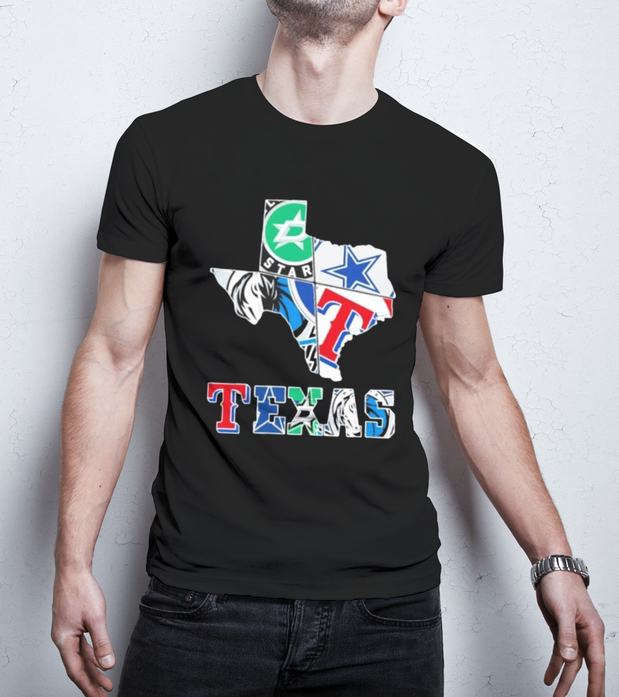 Texas Dallas Cowboys Stars Rangers Mavericks Sports Team T-Shirt