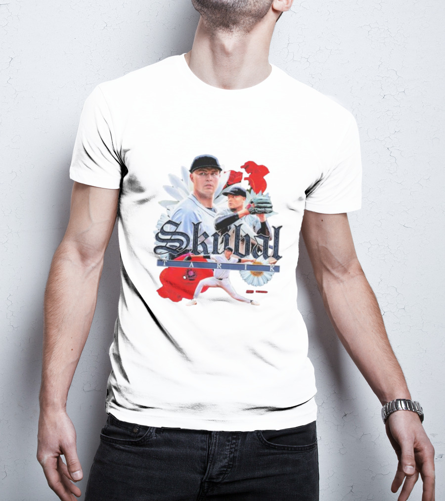 Skubal Tarik Baseball Player Floral Collage T-Shirt