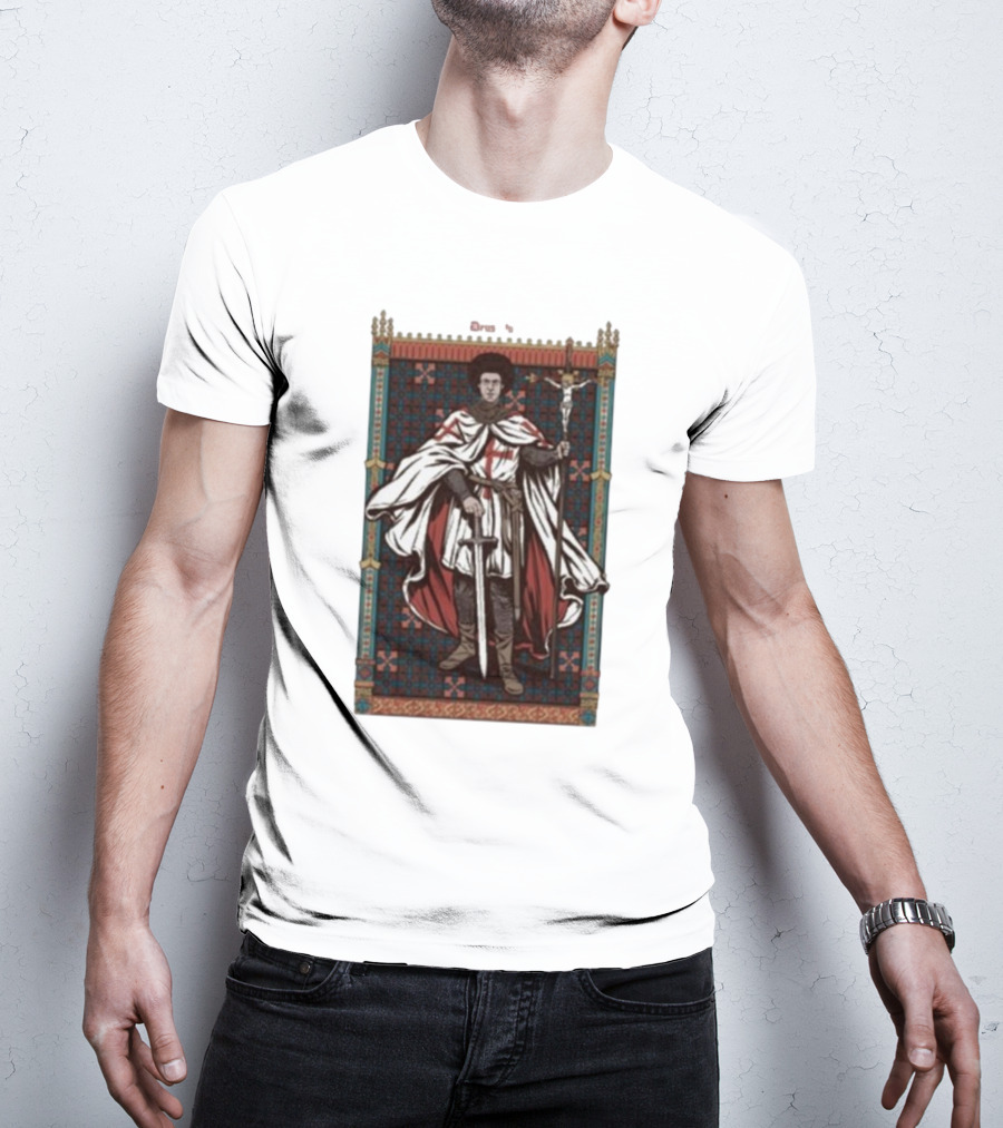 Lotus Eaters Fr Robinson Deus Vult Medieval Knight Tapestry T-Shirt