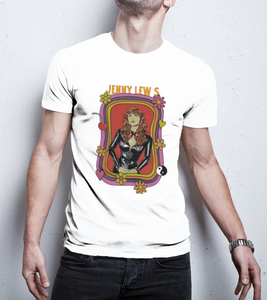 Jenny Lewis Retro Psychedelic Artwork Flowers Yin Yang T-Shirt