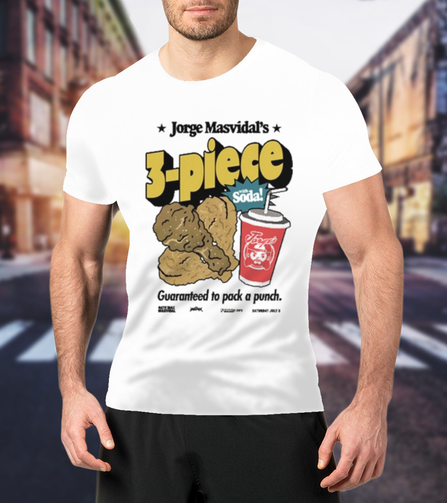 Jorge Masvidal's 3-Piece Soda Guaranteed To Pack A Punch T-Shirt