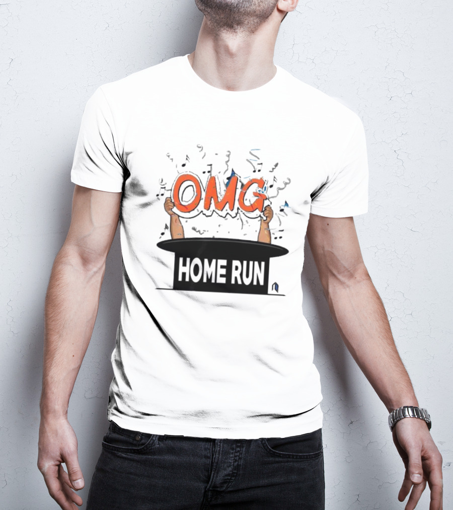 OMG Home Run From Magic Hat With Music Notes T-Shirt