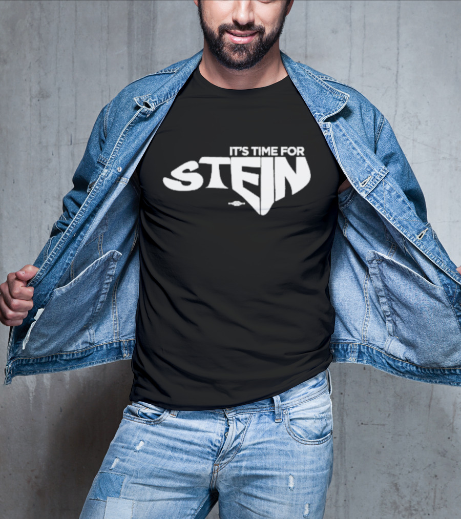 IT’S TIME FOR STEIN Classic Superhero Inspired Bold Lettering T-Shirt