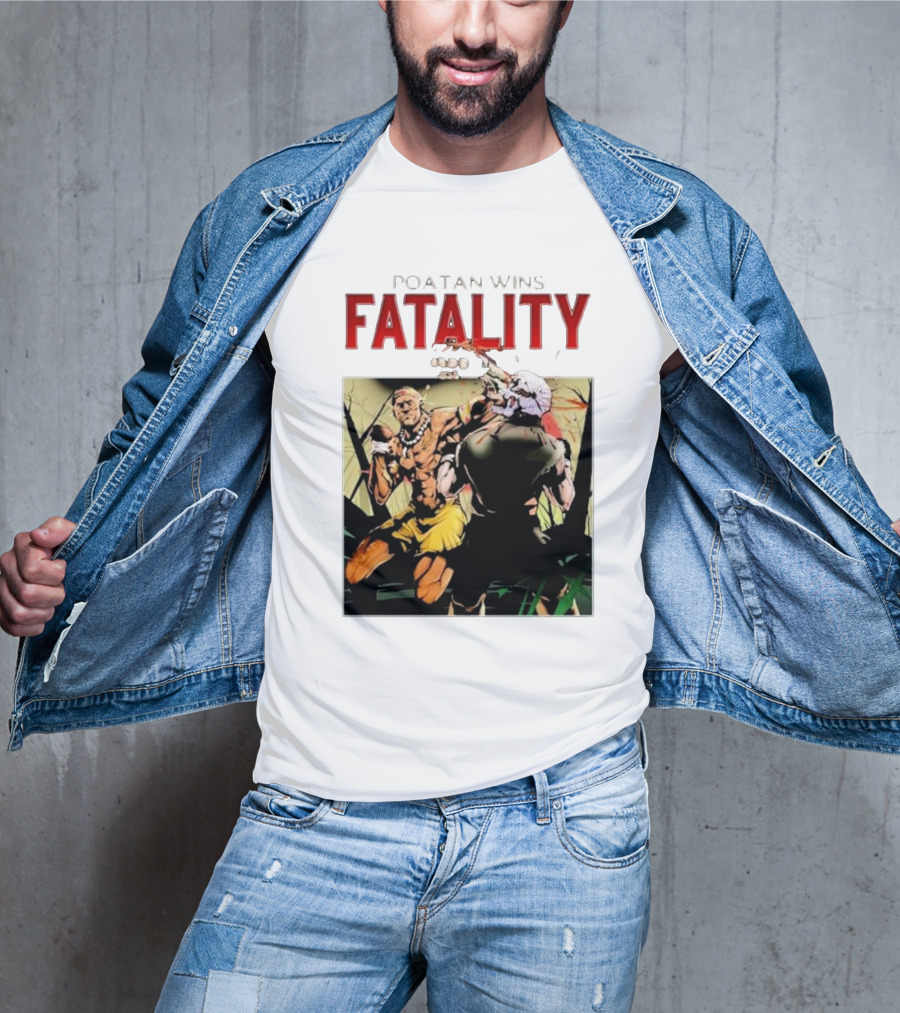 Poatan Wins Fatality Comic Style Fight Scene T-Shirt