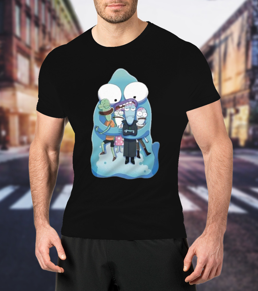 Pupa Hug With Solar Opposites Characters T-Shirt